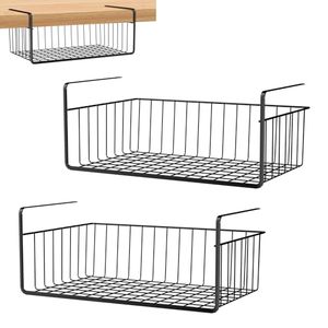 Rectangle Metal <b>Wire</b> <b>Hanging</b> Storage <b>Basket</b> for Multi-Purpose Neatening and Organization - Product Image 1
