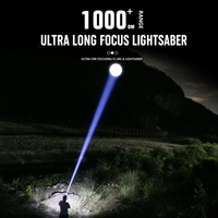 Lampe torche LED YH-F101 avec écran LCD, zoom numérique, lumière puissante, charge Type-C