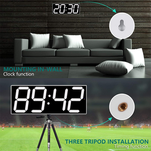CHEETIE CP118 Grande <span class=keywords><strong>horloge</strong></span> <span class=keywords><strong>murale</strong></span> numérique blanche <span class=keywords><strong>connectée</strong></span> par Wifi avec une toute nouvelle qualité - Product Image 3