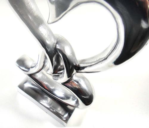 Escultura moderna de aluminio plateado en forma de corazón, diseño personalizable para cumpleaños y Escuela trasera, decoración del hogar, arte de Metal de alta calidad - Product Image 2