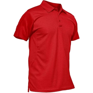 Polo rouge audacieux et élégant, conçu pour un look décontracté, confiant et accrocheur au quotidien, fabriqué en tissu doux. - Product Image 1