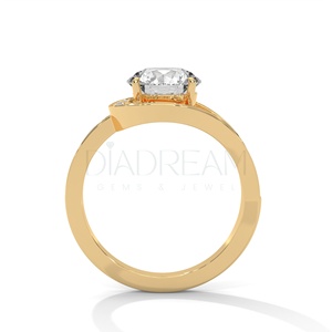 Bague de fiançailles en diamant cultivé de haute qualité avec bague unique en argent sterling 925 originale éblouissante pour femme - Product Image 6