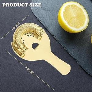 Colador de Cócteles con Acabado Dorado, Acero Inoxidable Premium, Resorte Firme, Vertido Suave, Herramienta de Bar para el Hogar y Bares Profesionales - Product Image 5
