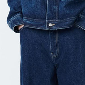Pull-over d'hiver décontracté pour hommes Bas de poche élastique Survêtement en denim à séchage rapide Vêtements en polyester respirants Costume en denim personnalisé - Product Image 4