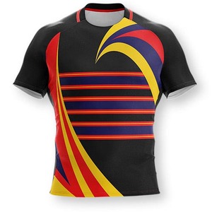Fabricant OEM de maillots de rugby, vêtements d'équipe personnalisés, tissu haute performance à séchage rapide avec nom, numéro et équipe personnalisés - Product Image 1
