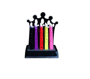 Lot de 15 pinces à cils en acier inoxydable à pointe inclinée de nouveau style finition miroir trous noirs grade A + durable - Product Image 1