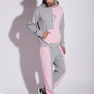 Ensemble de survêtement en molleton à capuche pour homme, 2 pièces, avec logo personnalisé imprimé, streetwear d'hiver, sweat-shirts à manches longues, pantalons de jogging/sweat-pants assortis - Product Image 3