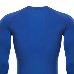 Vêtement de compression de fitness pour hommes, chemise de compression à manches longues à col rond doux personnalisée en gros, séchage rapide - Product Image 6