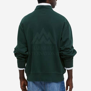 Ropa de invierno para hombre, sudaderas de color sólido para hombre, sudaderas básicas con media cremallera, ropa de moda, sudaderas para hombre - Product Image 2