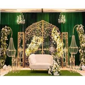 Panel de fondo de puerta de Metal de estilo moderno para bodas Decoraciones DE BODA modernas por Canadian Buy Metal Gate Frame Wedding USA - Product Image 1