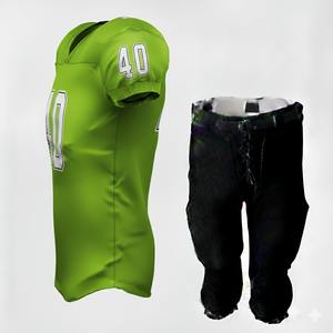 Uniforme de football américain OEM de haute qualité 2025, 100 % polyester, couleur unie pour équipe - Product Image 5