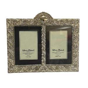 Cadre photo métallique suspendu, nature morte d'anniversaire, finition personnalisée, fait main, luxe léger, gris foncé, décoration maison Ramadan - Product Image 1