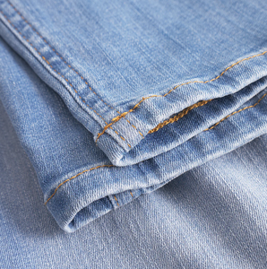 ODM กางเกงยีนส์ขายาวสำหรับผู้ชาย, กางเกงยีนส์ขายาวผ้าสแปนเด็กซ์ทำจากผ้าคอตตอน100% ทรงตรงสำหรับฤดูใบไม้ร่วงและฤดูหนาวผลิตตามสั่ง - Product Image 5