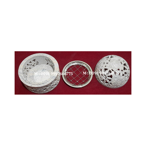 Atractivo y hermoso quemador de incienso amarillo hecho a mano con incrustaciones de nácar para decoración y regalos de boda. - Product Image 1