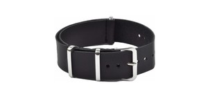 Bracelet de montre intelligent unisexe PD006 en cuir noir de luxe avec boucle en acier inoxydable, souple et réglable, pièce de rechange pour montre - Product Image 5