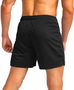 Shorts de sport personnalisés pour hommes, en maille respirante, séchage rapide, polyester/coton, entraînement, course à pied, motif uni, sublimation personnalisée, vierge - Product Image 3