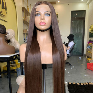 Perruques droites à os long Perruque frontale en dentelle de cheveux humains vietnamiens Perruques Remy Cheveux humains naturels - Product Image 1