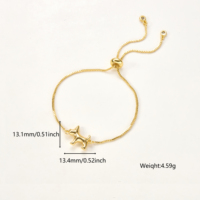 Bracciale con ciondoli a forma di cigno e cane, lunghezza regolabile, personalizzabile, per donne e bambini, gioielli alla moda, placcato oro 18k