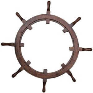 Meilleure vente beau cadre de roue de bateau en bois nautique couleur et accessoires décoratifs polonais pour la maison et le bureau Inde - Product Image 1