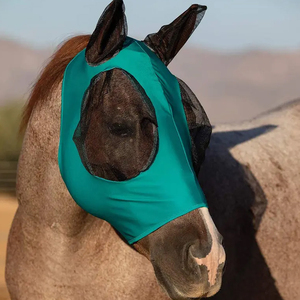 Masque de mouche de cheval Usine personnalisée élastique respirant vêtements de cheval tapis de cheval masque de mouche avec maille de ventilateur pour les yeux - Product Image 1