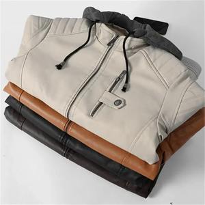 Abrigo de invierno de lujo para hombre, chaqueta de piel auténtica de oveja auténtica, chaqueta de piel auténtica para hombre, forro de lana gruesa, marrón, de gran tamaño - Product Image 5