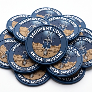 Badge rond en PVC souple, patch 3D en caoutchouc, capteur de courant et de positionnement océanique, pour sac à dos, veste, casquette, uniforme d'extérieur, directement du fabricant - Product Image 3