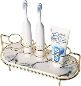 Accesorios de baño de Color plateado de alta venta soporte para cepillo de dientes en diseño de calidad superior elegante para uso en el baño del hogar - Product Image 2