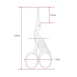 Stainless Steel Round Headed Black Makeup Scissors for Safe <b>Trimming</b> of Eyebrows and Nose Hair Durable Small Scissors Custom - Product Image 3
