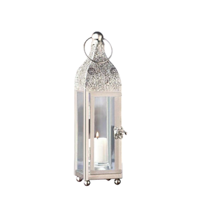 Elegante linterna de metal estilo cabaña, Juego de 3 faroles decorativos de hierro para el hogar y el hotel, portavelas decorativo a la venta. - Product Image 6