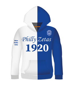 Zeta Phi Beta Streetwear Sweat à capuche avec bloc de couleur élégant pour la saison d'automne - Product Image 1