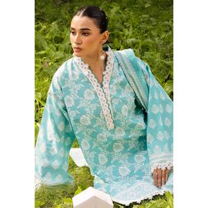 ชุดสูทผ้าลินินพิมพ์ลายเคลือบเงา 3 ชิ้นสำหรับผู้หญิง พร้อมลูกไม้และผ้าคลุมไหล่ รุ่น CL-52437 - Product Image 5