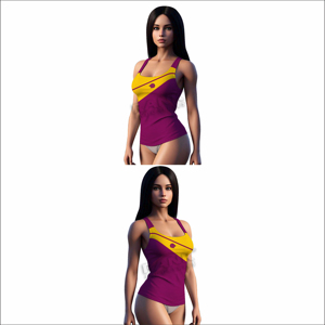 เสื้อกล้ามผู้หญิงไซส์ใหญ่ ดีไซน์โดดเด่น สีตัดกัน คุณภาพดีเยี่ยม - Product Image 5