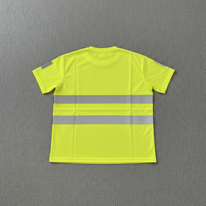Chemise de sécurité haute visibilité ANSI Classe 2 pour hommes, bande réfléchissante, imperméable, LED clignotante, respirante, confortable, vêtements de travail en polyester - Product Image 2