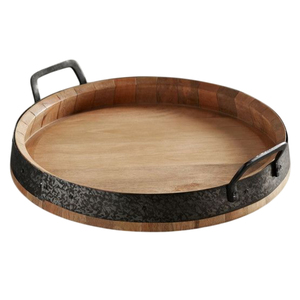 Bandeja de Servir de Madera con Borde Floral de Lujo, Decoración para el Hogar, Apta para Lavavajillas, Ecológica, Diseño Recortado para Bodas, Venta Caliente para Cocina - Product Image 4