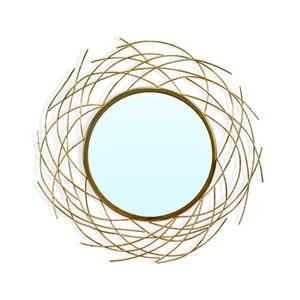 Espejo de Pared Moderno Minimalista en Forma de Lágrima, Marco de Metal Dorado, Espejo Decorativo con Diseño de Gotas de Lluvia para Baño, Dormitorio, Decoración de Hogar de Lujo - Product Image 6