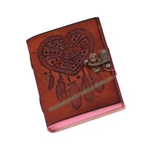 Superior Quality <b>Leather</b> Journal Writing Sketchbook Handmade Bound <b>Notepad</b> With Dream Catcher Motif Travel Diary - Product Image 1