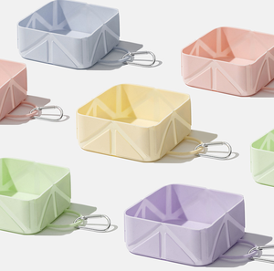 ELEVE - Tazón de Viaje Plegable de Silicona Impermeable para Mascotas, Tazón Plegable Antideslizante para Comida y Agua para Perros y Gatos con Mosquetón - Product Image 2