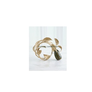 Hand Grade Gold Plated Leaves Design and Black Powder Coated Fruit Sculpture Marvelous Table Top Decoration Elegant Sculpture - Product Image 1