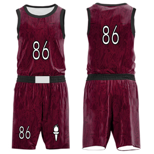 Conjunto de Uniforme de Baloncesto Personalizado, Impreso, Económico, 100% Poliéster, Transpirable, para Entrenamiento - Product Image 2