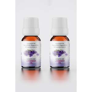 2-Piece <b>Set</b> of 100% Pure Natural Lavender <b>Essential</b> <b>Oil</b> 2x10 ml Made in Turkey - Product Image 1