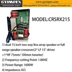 Mạng phân tần thụ động 2 đường tiếng thay thế tương thích, bộ lọc âm thanh chuyên nghiệp 1600W, bộ phân tần thụ động 15 inch - Product Image 5
