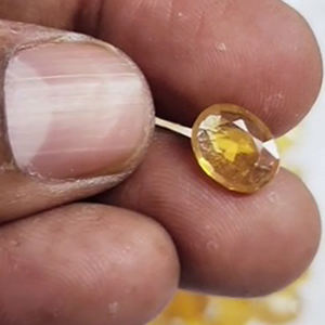 79 pièces de saphir jaune de Bangkok 10mm à 14mm facette ovale 308 Cts Iroc ventes pierres précieuses en vrac chauffées de haute qualité coupées US $185 tout - Product Image 2