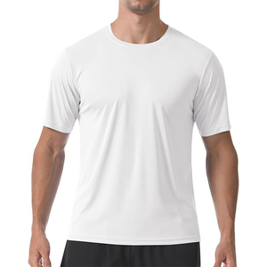 T-shirt uni à col rond en coton 100% pour homme, personnalisable avec un logo imprimé, vente en gros de t-shirts personnalisés - Product Image 1