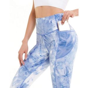 Women's <b>High</b>-<b>Waist</b> Drawstring Breathable Leggings Solid Color Workout Yoga Fitness <b>Tights</b> Customized Colors Spandex/Polyester - Product Image 5