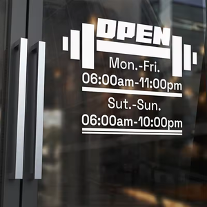 Supermanad tùy chỉnh trong suốt có thể tháo rời UV kháng cửa sổ Decal kinh doanh cửa hàng tùy chỉnh dán cửa sổ - Product Image 1