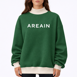 Sudadera Holgada con Cuello Alto para Mujer, Estilo Urbano, Ajuste Relajado, Tejido Suave, Ropa de Invierno con Insignia y Lentejuelas - Product Image 2