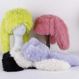 SIDDIQUI HOSINEX 2024 Women's Adult <b>Faux</b> <b>Fur</b> Solid Laminated Casual Plush Seamless Dyed Winter Warm Bow Ripped <b>Bucket</b> <b>Hat</b> - Product Image 2