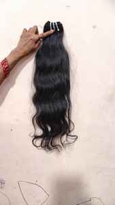 Sin procesar 100% Raw Sin procesar Virgen Templo indio Natural Ondulado Remy Cabello humano Nueva Delhi Origen Directo del proveedor - Product Image 3