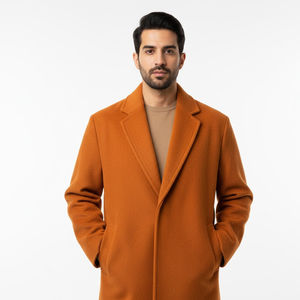 Abrigo Clásico Formal de Lana para Hombre - Estilo Profesional de Negocios, Elegante Ropa de Oficina, Largo, con un Solo Botón, Transpirable - Product Image 2