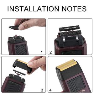 Juego de Láminas y Cuchillas de Repuesto para Afeitadora Eléctrica USB, Doble Cuchilla para un Afeitado Ultra Cercano de Cara y Cuerpo, Lavable - Product Image 3